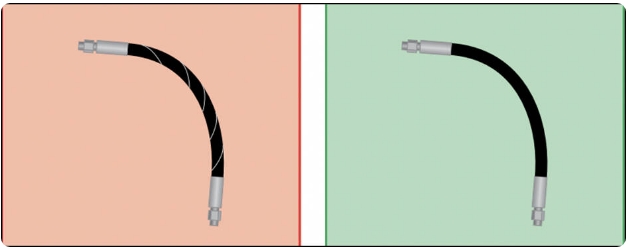 Правила прокладки рукавов высокого давления: скручивание